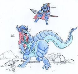 armor blue_body claws da-fuze digitigrade dragon eggs furgonomic_footwear furgonomics gender_transformation human human_to_anthro red_hair shocked_expression tftg transformation wide_hips