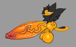 1futa 2025 2d 2d_(artwork) anthro anthro_female anthro_only balls big_balls big_dick big_penis black_mane dick dickgirl emotionless emotionless_female female furry furry_only futa_only futanari gray_background oc orange_body orange_skin original_character penis reptile snake snake_girl snake_tail snashill snashill_(character) tagme tail vein veiny_penis