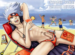 beach boner book candy erection grey_hair hatake_kakashi human male male_only massive_destruction multiple_males nara_shikamaru naruto ocean penis rock_lee sarutobi_asuma sasuke_uchiha scar straight_hair teacher uncensored uzumaki_naruto yaoi