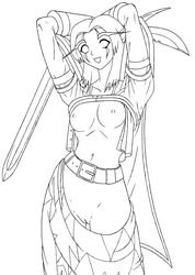 alliance_(warcraft) artist_request blizzard_entertainment female monochrome night_elf nipples nude source_request warcraft world_of_warcraft year_request