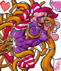 1girls 2d anal blush female hat heart humanoid mario_(series) nintendo paper_mario paper_mario:_the_thousand-year_door penetration pink_hair purple-skinned_female purple_skin rape shadow_siren smooth_skin sparrow_(artist) spitroast stomach_bulge striped_thighhighs tentacle tentacle_rape thighhighs triple_penetration vaginal_penetration vivian_(paper_mario)