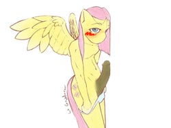 1futa anthro fluttershy_(mlp) friendship_is_magic furry futanari intersex lt-gayburn my_little_pony solo_futa straight_hair