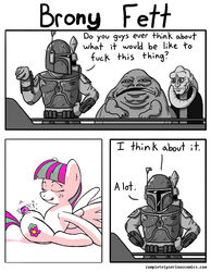 bib_fortuna blossomforth boba_fett crossover friendship_is_magic hutt jabba_the_hutt mandalorian my_little_pony star_wars