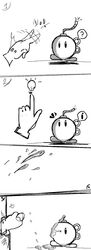 5koma black_and_white bob-omb comic mario_(series) nintendo tagme