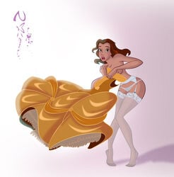 beauty_and_the_beast belle disney disney_princess dress female female_only human nipples nippy13 princess_dress solo tagme