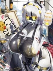 1girls apron apron_only areola ass big_areola big_ass big_breasts big_nipples big_thighs breasts breasts_bigger_than_head dialogue drone epokguyz female female_only gigantic_ass gigantic_breasts gigantic_thighs huge_areola huge_ass huge_breasts huge_nipples huge_thighs hyper hyper_breasts j_(murder_drones) murder_drones nipples paint paintbrush painted_clothes painting robot robot_girl ryan_gosling text thick_thighs thighs