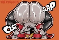 1girls areola ass ass_focus big_areola big_ass big_nipples bottom_heavy bottomless breasts bubble_butt clapping clapping_ass clapping_cheeks dream_bbq ena_(series) fat_ass female female_only gluteal_fold grey_skin huge_ass human hyper hyper_ass hyper_thighs large_ass legwear massive_ass nipples peruvian_female red_hair small_breasts solo solo_female sweat sweatdrop sweating talking_to_viewer taski_maiden_(ena) thick_ass thick_thighs thunder_thighs topless trekismog twerking wide_hips