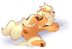 arcanine color female female_only feral fur lying maim nude on_side pokemon pokemon_(species) solo tagme