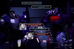 3boys arcee arcee_(g1) autobot decepticon female gangbang male megatron mengsk red_eyes transformers unseen_female_face vehicon