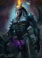 1boy 1monster 2_horns a_soul_to_revive_(book) abs beak big_tail bird_skull black_fur black_hair black_scales black_tail bone bones clawed_fingers commission_art commissioned completely_naked completely_nude cum cum_on_body cum_on_penis cumshot duskwalker duskwalker_brides feet_out_of_frame fins fog foggy foggy_background forest forest_background fur glowing_eyes horns ingram_(duskwalker_brides) large_tail long_tail long_tongue looking_down male male_monster mane masturbating masturbation mignon_arts monster monster_boy monster_cock muscular_legs muscular_thighs not_ai_generated novel_character novel_illustration opal_reyne_(writer) open_mouth outdoors penis penis_tentacles pointed_tongue presenting presenting_penis purple_eyes purple_penis purple_tongue ribbed_penis ribcage saliva saliva_drip scales sharp_beak sharp_claws sharp_teeth short_horns skeleton_markings skull skull_head small_horns soul spikes spikes_(anatomy) sweat tail tentacle tentacles thick_thighs toned toned_male tongue tongue_out unusual_anatomy unusual_genitalia unusual_penis woods zakuga_mignon zinyx_art