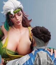 1boy 1girls 3d 3d_animation 720p animated batesz bouncing_breasts breast_expansion brown_hair cheating cheating_husband cheating_wife double_affair duo fantastic_four hand_on_hip hand_on_shoulder hanging_breasts headband higher_resolution_available huge_breasts imminent_cheating large_breasts leaning_forward long_hair marvel marvel_rivals messy_hair no_sound one_breast_out reed_richards reed_richards_(marvel_rivals) rogue_(marvel_rivals) rogue_(savage_land) rogue_(x-men) sagging_breasts savage_land short_video shorter_than_10_seconds shorter_than_5_seconds two-tone_hair video white_hair x-men