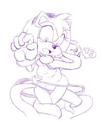 amy_rose female female_only fur furry hedgehog monochrome ravnic solo sonic_(series) sonic_team sonic_the_hedgehog_(series)