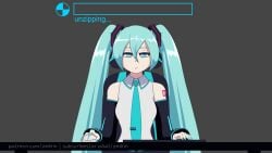 1girls animated big_breasts breast_expansion breast_growth breasts expansion female female_only gigantic_breasts growth hatsune_miku headphones huge_breasts keyboard medium_breasts mouse small_breasts smirk solo tagme zedrin