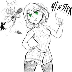 1girls ashley_graham ashley_graham_(ella_freya) biohazard biohazard_4 blood bullet clothed_female creature female fully_clothed las_plagas minster monster parasite pear-shaped_figure pear_shaped pear_shaped_female resident_evil resident_evil_4 resident_evil_4_remake small_breasts tagme