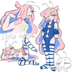 adult femboy intersex/male male object_shows pink_body pink_hair pink_skin refuto_(lyly_object_show)