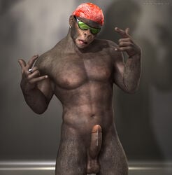 3d ape black_howler male_only penis planet_of_the_apes primate tagme