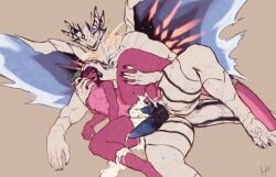 anthro anus bodily_fluids cera_(ceraferis) claws cum cum_in_vagina cum_inside cum_on_penis dragon duo ejaculation feet female finger_to_mouth genital_fluids genitals hair hi_res hierro_(artist) horn intersex kobold male male/female multi_arm multi_genitalia multi_horn multi_limb multi_penis mythological_creature mythological_scalie mythology nipples nude nude_anthro nude_female nude_male penetration penile penile_penetration penile_spines penis penis_in_vagina pink_body scales scalie sex short_hair size_difference smaller_penetrated smile smirk smirking_at_partner spread_wings tail thick_thighs vaginal_penetration vaginal_penetration vulva white_body wide_hipped_anthro wide_hipped_female wide_hips wings
