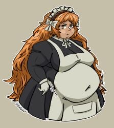 bbw butler chubby cielgoat female ishmael_(limbus_company) limbus_company maid project_moon