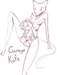 2boys anal anal_penetration canine cat courage courage_the_cowardly_dog dog duo feline gay interspecies katz male male_only nude nudity penis sketch tagme yaoi