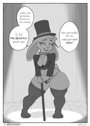 absurd_res big_ass costume curtains curvy furry furry_only hat just.isa magician_hat massive_butt medium_breasts self_upload spotlight venus_body wide_thighs