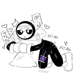 brawl_stars censored cum gay japanese_text line_art male meeple_(brawl_stars) robot sex wan_txt yaoi