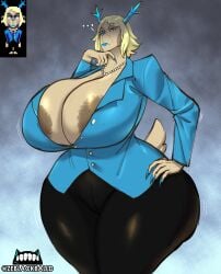 1girls anthro big_breasts carol_holiday deltarune huge_breasts older_female zeblackballd_(artist)