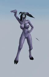 3d animated ass bouncing_breasts breasts dancing demon_girl demon_horns draenei hooves horns huge_breasts leman nude solo tail warcraft world_of_warcraft