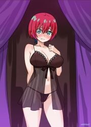 1girls bare_chest bare_hands bare_legs bare_midriff bare_navel bare_shoulders bare_skin bare_thighs belly belly_button blue_eyes blue_eyes_female blush blush_face blushing_at_viewer blushing_female blushing_lines breasts cleavage cleft_of_venus collarbone curvaceous curvaceous_body curvaceous_female curvaceous_figure curvaceous_hips curvaceous_thighs curvy curvy_body curvy_female curvy_figure curvy_hips curvy_thighs elbows embarrassed embarrassed_expression embarrassed_female exposed_chest exposed_legs exposed_midriff exposed_navel exposed_shoulders exposed_skin exposed_thighs female female_focus female_only fingers groin hair_between_eyes head_tilt high_resolution highres hourglass_figure large_breasts lean_figure lingerie lingerie_only lips looking_at_viewer midriff narrow_waist navel original original_art original_artwork original_character plump_pussy plump_vulva pussy pussy_lips red_hair red_hair_female shame short_hair shoulders slender_body slender_waist slim_waist solo standing thick_thighs thighs thong tilted_head underwear_only upper_body vulva vulva_line wide_hips wolksheep