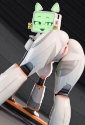 1girls ai ai_assisted ai_generated anal animal_ears cat_ears civitai female female_solo fuch_animations humanoid_robot pur_03 pussy screen_face showing_ass showing_off showing_pussy solo tv_head