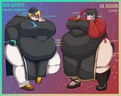 2girls bbw chubby_female don_quixote_(limbus_company) jia_xichun_(limbus_company) limbus_company project_moon theshakc1