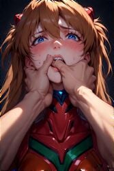 ai_generated asuka_langley_sohryu close-up neon_genesis_evangelion plugsuit_(evangelion) scared sensual