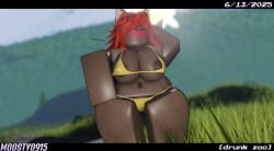 2025 3d 505_games anthro anthro_female anthro_only arm_down arm_up ass background baddie belly belly_button big_ass big_booty big_breasts big_butt big_butt_(female) bikini bikini_bottom bikini_top black_skin black_skinned_female boob boob_focus boobs booty breast_focus breasts brown_skin brown_skinned brown_skinned_female bubble bubbles cameltoe cameltoe_focus closed_eyes dark_skin dark_skinned dark_skinned_female dated dialogue discord_tag drunk drunk_bubble drunk_female ear ears_up edit edited english english_text eyebrow eyebrows female female_focus female_only fox_ear fox_ears fox_tail front_view front_view_butt front_view_focus frown frowning furry furry_female furry_only golden_bikini golden_bikini_bottom golden_bikini_top golden_week grass grassland headache hurt hurt_expression hurting large_breast large_breasts letterbox letterboxed lycanthrope made_using_roblox moosty mouth_closed nip_slip nipple nipple_slip nipples oblivious outside outside_view panties panty pussy pussy_bulge re-logic red_hair red_hair_female red_head roblox roblox_studio robloxian self_upload sun sweat sweating sweating_female sweating_profusely swimwear tagme tail terraria text thong thong_bikini vagina watermark zoologist_(terraria)