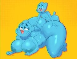 absurd_res age_difference aliv141 all_fours anthro ass big_breasts big_butt breasts cartoon_network doggy_style domestic_cat duo eyebrows felid feline felis female from_behind_position gumball_watterson hi_res huge_breasts huge_butt incest incest_(lore) male male/female mammal mother_(lore) mother_and_child_(lore) mother_and_son_(lore) nicole_watterson nipples nude orgasm_face parent_(lore) parent_and_child_(lore) parent_and_son_(lore) sex size_difference son_(lore) the_amazing_world_of_gumball wide_hips young