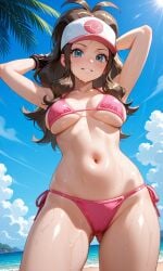 ai_generated alucardsnakexz27 bikini hilda_(pokemon) pokemon