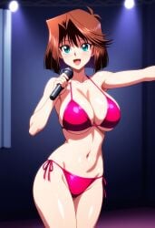 1girls ai_generated bikini pink_bikini solo swimsuit tea_gardner yu-gi-oh!