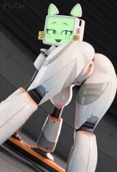 1girls ai ai_assisted ai_generated anal animal_ears cat_ears civitai female female_solo fuch_animations humanoid_robot pur_03 pussy screen_face showing_ass showing_off showing_pussy solo tv_head