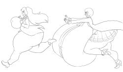 2girls angela_(lobotomy_corporation) female female_only huge_breasts huge_butt hyper_breasts library_of_ruina malkuth_(lobotomy_corporation) marauder6272 project_moon