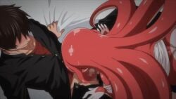 1boy 1girls 2020s 2025 20s 2d ajin_ga_osuki_nan_desu_ne animated ass bare_shoulders blush collarbone fellatio female furry furry_with_non-furry gif hentai huge_cock interspecies large_breasts monster monster_girl octopus octopus_eyes octopus_girl oral penis puru_(ajin_ga_osuki_nan_desu_ne) queen_bee_(animation_studio) squid_girl straight surprised tagme tentacle tentacle_hair yellow_eyes zoophilia