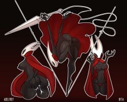 1girls 2_horns alternate_body_type alternate_breast_size arthropod artist_name big_ass big_breasts big_butt black_body black_skin breasts bubble_ass bubble_butt bug bug_girl female female_only hollow_knight hollow_knight:_silksong hornet_(hollow_knight) large_ass large_breasts large_butt rfta silksong team_cherry