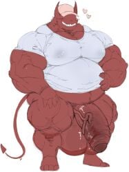 abbamusa410791 balls bara big_balls big_muscles big_penis bottomless demon flaccid horns huge_cock hyper_balls hyper_penis male male_only musclegut muscles muscular pantsless penis solo solo_male yaoi