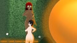1boy 1girls 3d 3d_render ass ass_focus big_ass big_breasts blender blue_eyes breasts caught caught_in_the_act cum cum_in_mouth cunnilingus dark-skinned_female dark_skin eating_pussy error female femboy femboy_on_female fluffy_hair freckles glasses glowing grabbing_own_breast grass green_eyes grey_hair joshua_gray_(mintyboi) koikatsu lactating lactation light-skinned_male light_skin long_hair looking_back male maze mintyboi moss nature nude orb red_hair saliva samantha_hubbard_(mintyboi) short_hair sparkles surprised surprised_expression text thick_thighs thighs video_game virtual_reality