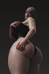 1girls 3d 3d_(artwork) ass ass big_ass big_breasts big_breasts big_butt breasts breasts clothed clothed_female cyberpunk:_edgerunners cyberpunk_2077 female female_focus female_only freckles freckles_on_face large_ass large_boobs large_breasts large_butt lucyna_kushinada saintgio2 silver_hair silver_hair_female solo solo_female solo_focus thick_thighs thighs video_game_character