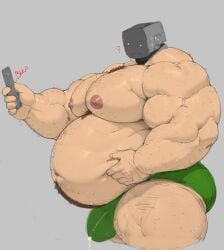 abbamusa410791 balls bara big_balls big_muscles big_penis boner bulge erection erection_under_clothes huge_cock male male_only musclegut muscles muscular overweight penis solo solo_male