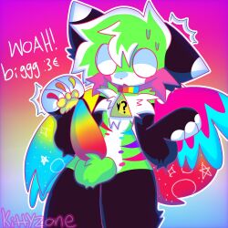2025 6_nipples :3 animal_genitalia animal_penis anthro balls belly belly_markings big_penis big_tail black_body black_fur bodily_fluids canid canine canine_genitalia canine_penis canis claws collar collar_only english_text erection fur genitals green_body green_fur hi_res kittyzone knot knot_in_sheath knotted_penis male mammal markings multi_nipple multicolored_penis nipples no_irises nude pawpads paws penis rainbow_penis sheath shocked signature simple_background sodypop_(kittyzone) solo sparklefur star_(marking) sweat sweatdrop tail text thick_thighs wings wolf yellow_pawpads