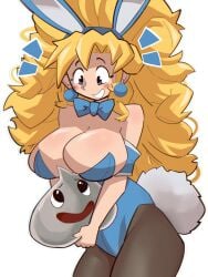 adorable adorable_face adorable_girl big_breasts big_hips blonde_female blonde_hair blonde_hair_female boobs_bigger_than_head bow bow_tie bowtie breasts breasts_bigger_than_head breasts_squeezed_together bunny bunny_costume bunny_ears bunny_girl bunny_tail bunnygirl cleavage curvy curvy_body curvy_female curvy_figure curvy_hips cute cute_expression cute_face cute_girl dragon_quest gadabout hips hips_wider_than_shoulders kap_o large_boobs large_breasts playboy_bunny slime slime_(dragon_quest) smile smiling_at_another tagme thick_thighs thighs thighs_together tie waist