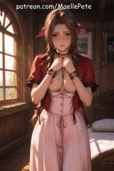 4k aerith_gainsborough ai_assisted ai_generated anime armpits ass beautiful beauty bed bedroom blush breasts breasts_out breasts_out_of_clothes clothed cute fantasy female final_fantasy final_fantasy_vii flat_belly girl girly high_resolution highres human long_hair love maellepetite medium_breasts naked nipples nude nude_female oil oiled oiled_body oiled_skin partially_clothed petite petite_body petite_female pose shiny_skin skinny slim slim_waist small_breasts smaller_female uncensored undressing wooden_floor young younger_female