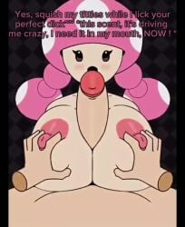 1boy 1girls beat_banger big_breasts bikini bikini_bottom bikini_top blush breasts english_text grabbing_another's_breast huge_breasts light-skinned_female light-skinned_male light_skin long_video longer_than_3_minutes looking_at_viewer paizuri pov smile smiling smiling_at_viewer straight tagme titjob toadette vertical_video video