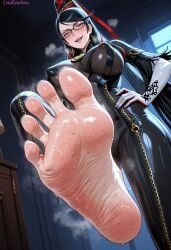 1girls absurd_res ai_generated barefoot bayonetta bayonetta_(character) big_breasts blush blush blush_lines bodysuit breasts covered_nipples curvy curvy_figure dominant dominant_female domination female female foot_fetish foot_focus foot_worship glasses hair_ornament hand_on_hip high_resolution highres jewelry lewdcreationsai light-skinned_female light_skin mature_female milf open_mouth painted_toenails ponytail sexually_suggestive smelly_feet smirk soles solo solo_female solo_focus spread_toes stable_diffusion standing_on_one_leg steam steaming_body steamy_breath sweat sweatdrop sweating sweaty sweaty_feet sweaty_foot tagme thick thick_legs thick_thighs thighs toe_spread toenail_polish toes wrinkled_soles wrinkles