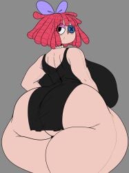 1girls artist_request ass_focus dress gigantic_ass huge_ass ragatha_(the_amazing_digital_circus) tagme the_amazing_digital_circus