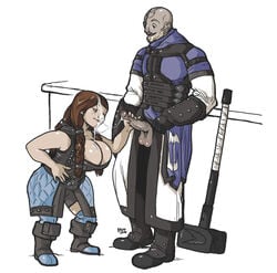 1girls big_breasts breast breasts cum cum_on_breasts dwarf facial female greif human male/female penis post-human squat_(40k) uncircumcised uncut warhammer_(franchise) warhammer_40k warhammer_fantasy